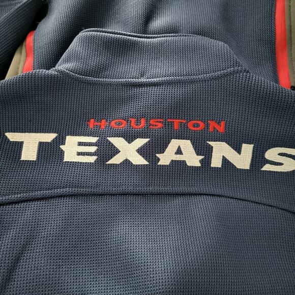 NFL Houston Texans Men’s M 1/4 Zip Pullover Blue Football Waffle Knit NEW - Picture 7 of 16